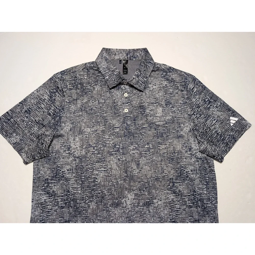 ADIDAS Ritz Carlton Golf Club Polo Shirt Orlando Blue Camo Medium M
